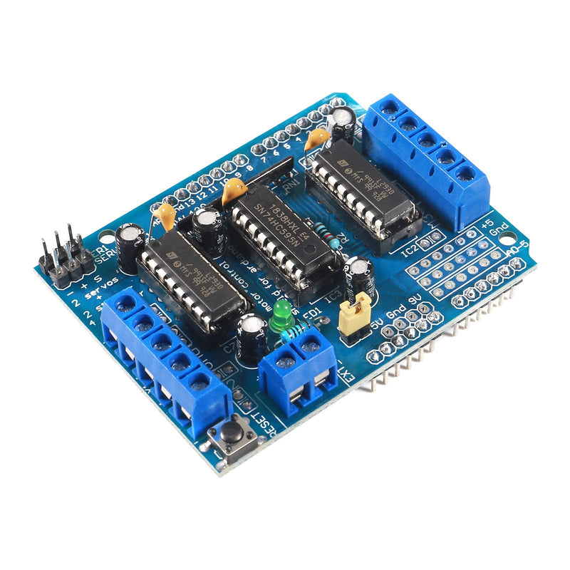 [Australia - AusPower] - ALAMSCN Robot Motor Kit DC Motor 3-6V Gear TT Motor with Tire Wheel + L293D Motor Drive Controller Motor Control Expansion Board for Arduino Smart Car 