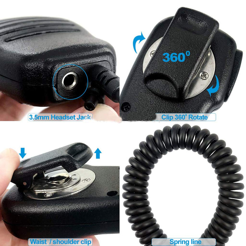 [Australia - AusPower] - 2.5mm Jack Plug Handheld Shoulder Speaker Mic Microphone Ptt Compatible with Motorola Radio T100 T107 T100TP T200TP T260 T260TP T280 T460 T465 T600 T605 T5428 T6200 Two Way Radio 