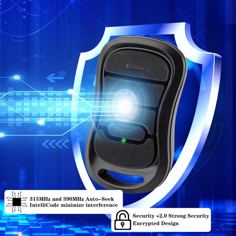 [Australia - AusPower] - G1T-BX 38501R Remote for Genie IntelliCode I II G3T-R G3T-BX G3T-A Overhead Door Garage Door Opener Remote Auto-Seek Dual 315/390MHZ 2 Pack 