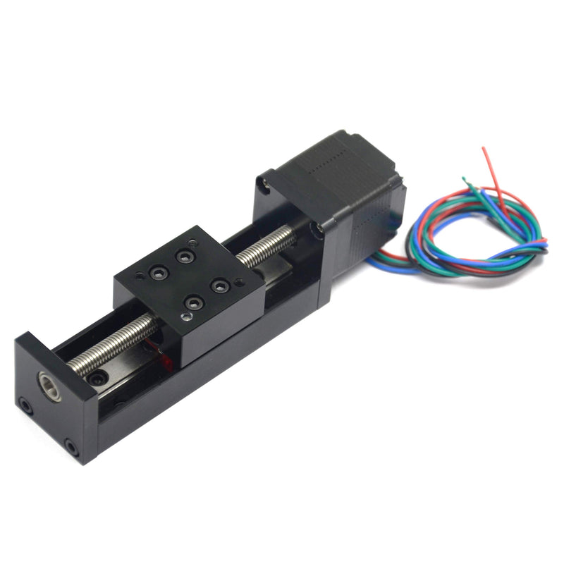 [Australia - AusPower] - Befenybay 50mm Effective Travel Length Mini Linear Rail Guide Lead Screw T6x1 with NEMA11 Stepper Motor for DIY CNC Router Parts X Y Z Linear Stage Actuator 
