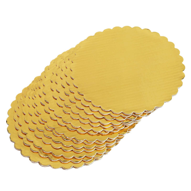 [Australia - AusPower] - [30pcs]6" Gold Cakeboard Round,Disposable Cake Circle Base Boards Cake Plate Round Coated Circle Cakeboard Base 6inch,Pack of 30 (Gold, 30) 