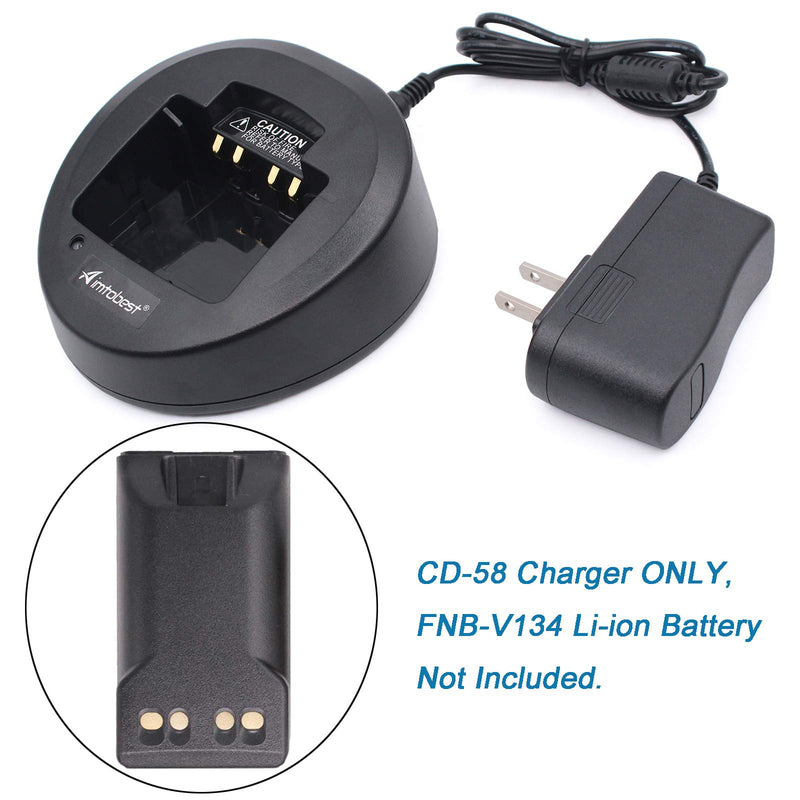 [Australia - AusPower] - CD-58 Charger Compatible for Yaesu Vertex Radio VX-231 VX-261 VX-351 VX-354 VX-451 VX-454 VX-459 EVX-261 EVX-531 EVX-534 EVX-539 FNB-V130LI FNB-V131LI FNB-V132LI FNB-V133LI FNB-V134LI 