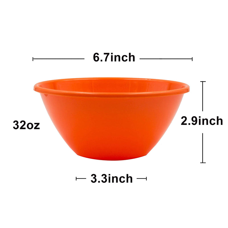 [Australia - AusPower] - Youngever 32 Ounce Plastic Bowls, Large Cereal Bowls, Large Soup Bowls, Set of 9 in 9 Assorted Colors 