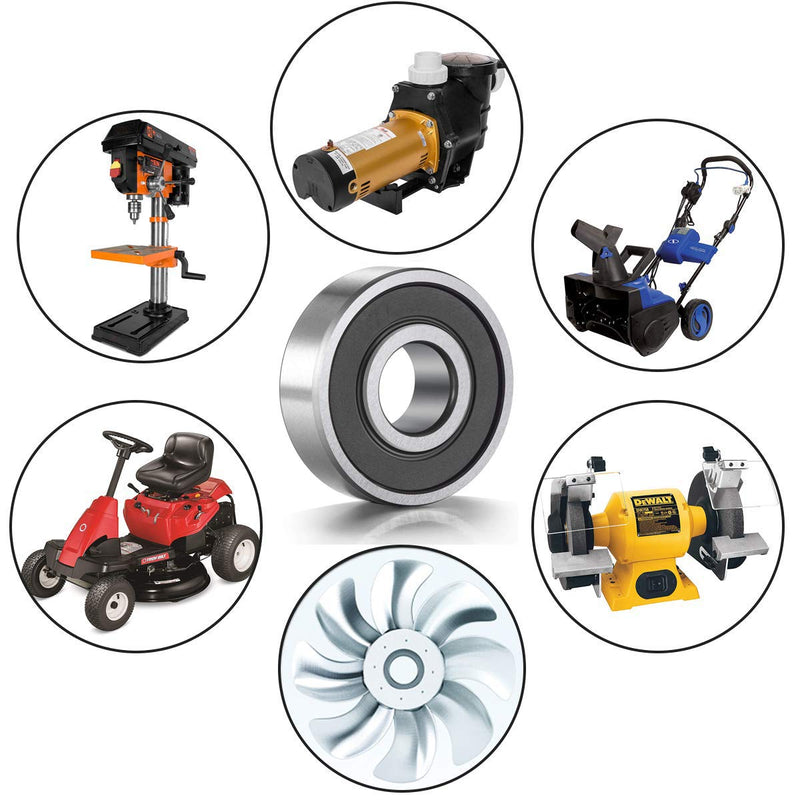 [Australia - AusPower] - Donepart R6 2RS Bearings 3/8 ID x 7/8 OD x 9/32 Width Small Bearings Pre-Lubricated and Double Rubber Sealed Bearings (10 Pack) R6-2RS(3/8x7/8x9/32) 