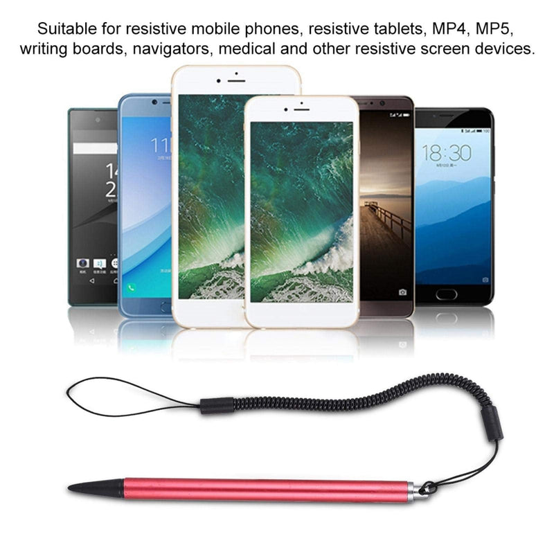 [Australia - AusPower] - Stylus Pens for Touch Screens, Screen Touch Painting Pen Resistive Stylus with Spring Rope for POS, PDA, Industrial PC, Car Navigatior,Suitable for Resistive Mobile Phones(red) 
