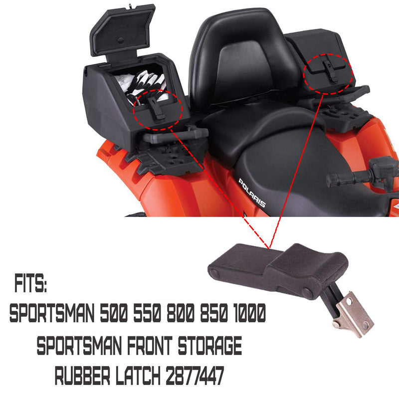 [Australia - AusPower] - 2877447 Flexible Rubber Front Storage Rack Latch 4" Compatible with Polaris Sportsman 500 550 800 850 1000, Over-Center Boat Latches for Door Handle Cooler, Boat Compartment and Cargo Box (2 Pack) 