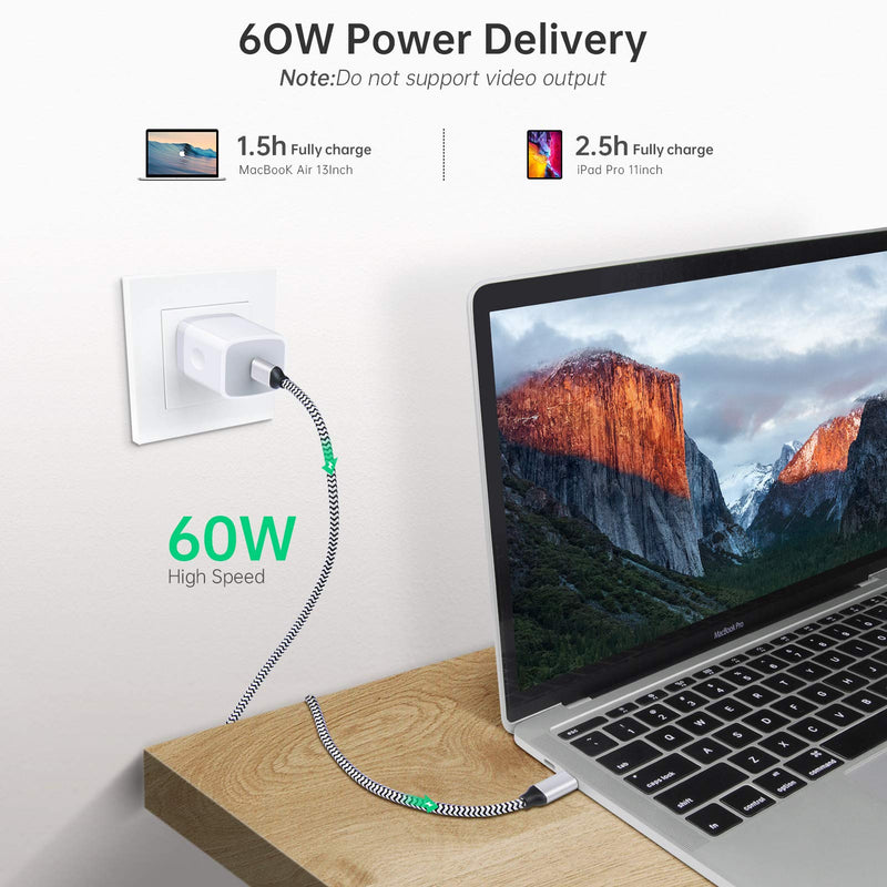 [Australia - AusPower] - USB C Wall Charger, USB C to USB C Cable 6FT, SIXSIM PD 20W USB C Power Adapter Fast Charging Block with 60W Type C Cable for Samsung Galaxy S22 Ultra 5G S22+ S21 FE S20 Ultra 5G S10 S9 S8 Plus Note20 white 
