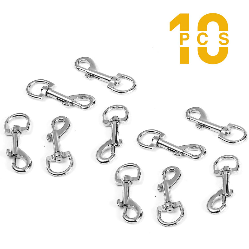 [Australia - AusPower] - LOVEXIRAN 10 pcs Premium Quality Swivel Metal snap Hook Fit for Connecting to Dog Leash Outdoor Hook Pet Swivel snap, etc. Perfect for DIY Projects. 