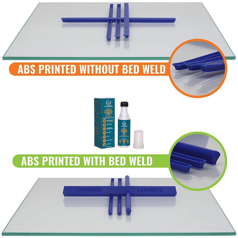 [Australia - AusPower] - 3D Printer Adhesive Glue Bed Weld Original, Strong Grip Reduces Warping for ABS, ASA, PLA, and PETG Filament on Heated Build Plates, 118ml, 4 fl oz 