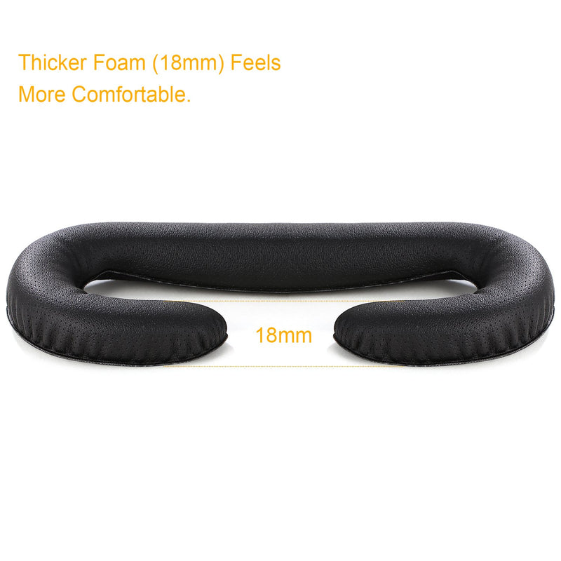 [Australia - AusPower] - Vive VR Face Cover, JARMOR Replacement Eye Mask Pad with Memory Foam & PU Leather [Better FOV] [2 Pack, 6MM & 18MM] for HTC Vive VR - Black 