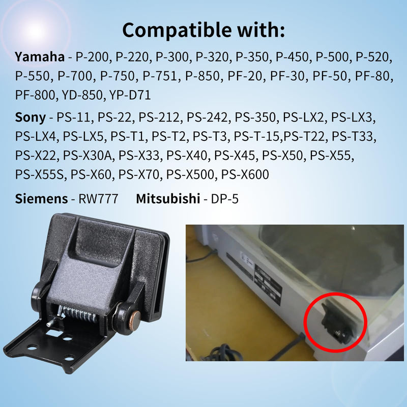 [Australia - AusPower] - 2 Pcs Vsttar Dust Cover Hinge Turntable Parts Compatible with Akai AP-206,AR - AR The Turntable,BSR - Quanta 450SX,Kenwood - KD-40R,Sony PS-11,PS-22,Yamaha-P-200,Different Makes Models of Turntables 2 