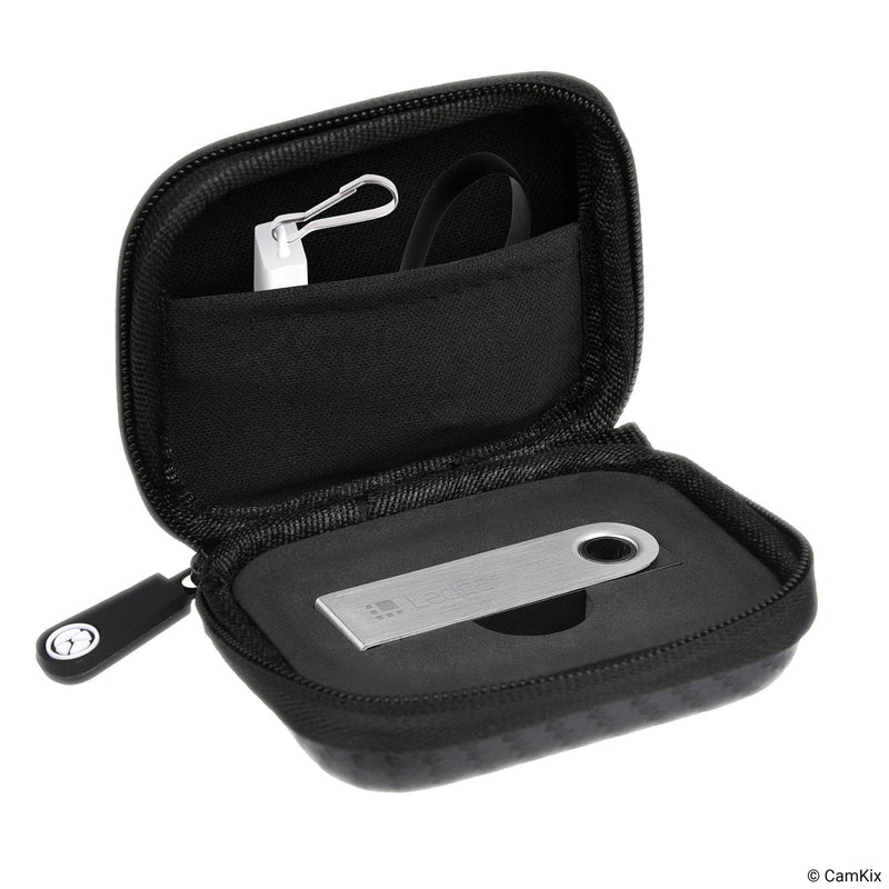 [Australia - AusPower] - Protective Case for Ledger Nano S Bitcoin/Cryptocurrency Wallet Including USB Strap for Transport, Power and Data Transfer - Durable Nylon Hardshell Case with Mesh Pocket - Light, Secure 