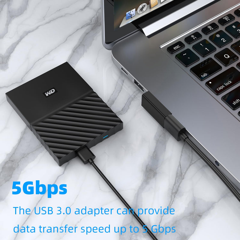 [Australia - AusPower] - AreMe 90 Degree USB 3.0 Adapter 4 Pack, Up and Down Angle, Left and Right Angle USB A Male to Female Converter Extender for PC, Laptop, USB A Charger, Power Bank and More (Black) Black 
