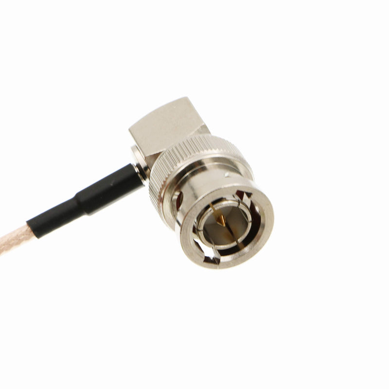 [Australia - AusPower] - Uonecn RG179 Right Angle BNC to Right Angle DIN 1.0/2.3 mini BNC 75ohm Coaxial Cable Video Cable For Blackmagic HyperDeck Shuttle 50cm 