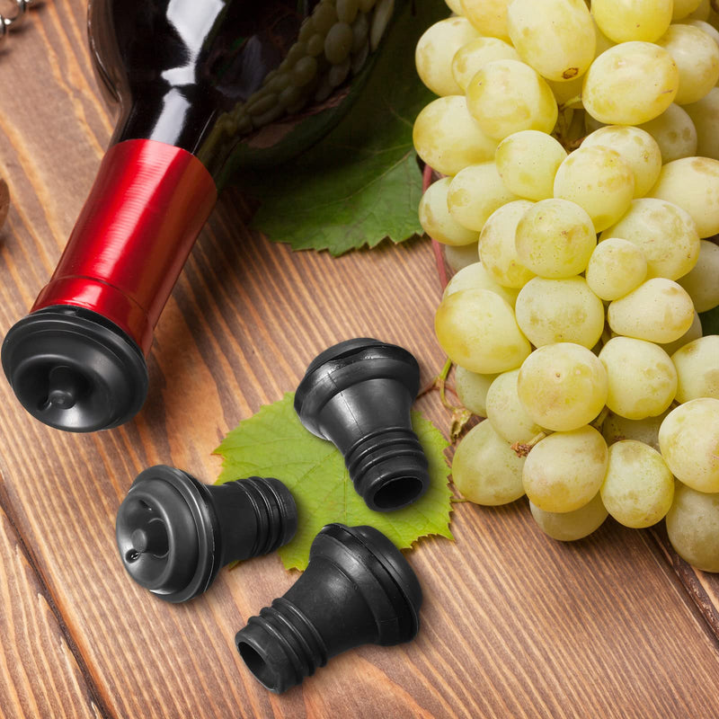 [Australia - AusPower] - Wine Stopper Resealable Wine Pump Vacuum Stoppers Vacuum Wine Stopper Silicone Wine Saver Vacuum Stoppers Practical Wine Saver Stoppers for Kitchen Supplies Wine Bottle Tools (Black,24 Pieces) 24 Black 