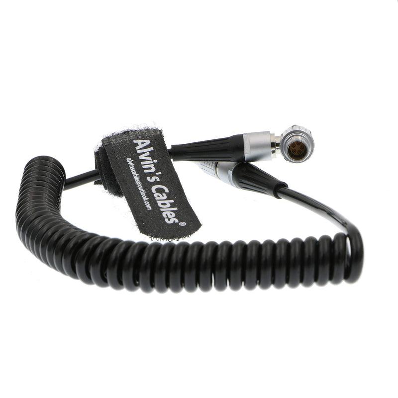 [Australia - AusPower] - Alvin's Cables 5 Pin Timecode Coiled Cable for Sound Devices ZAXCOM DENECKE XL-LL Right Angle 5pin 