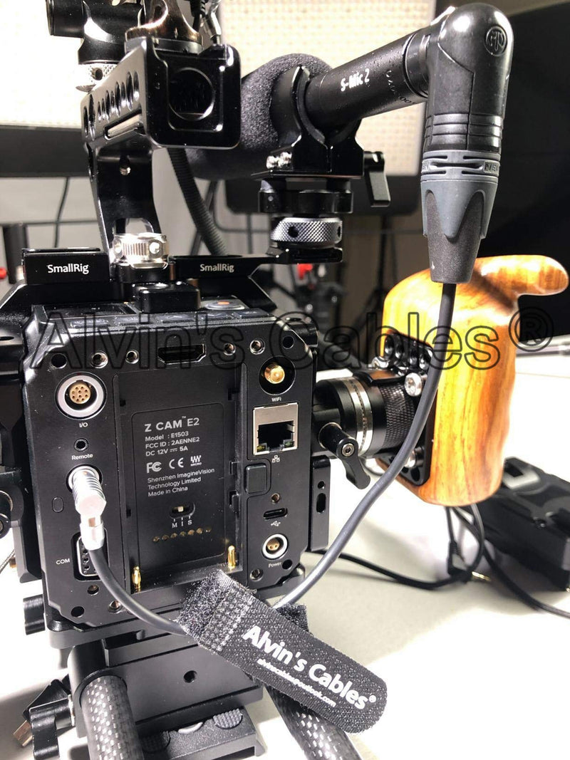 [Australia - AusPower] - Alvin's Cables 5 Pin 00 Right Angle Male to XLR 3 Pin 90 Degree Female Audio Cable for Z CAM E2 Camera 