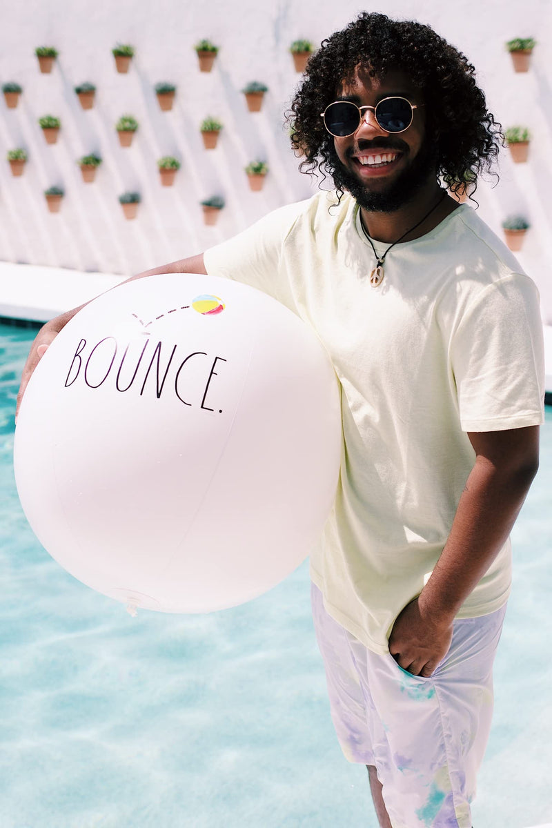 [Australia - AusPower] - Rae Dunn Beach Ball by CocoNut Float - Large 27 Inch Inflatable Beach Ball - Great for Summer Parties & Swim Events Bounce. 