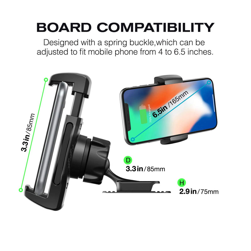 [Australia - AusPower] - JIMISHA Car Phone Holder, Phone Car Mount with Stick On Base Cell Phone Car Mount Sticky Adhesive Mount Holder for 4 inches to 6.5 inches Smartphones 