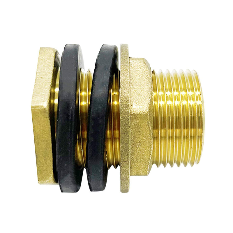 [Australia - AusPower] - Metaland 3/8" Female 1/2" Male Brass Water Tank Connector Bulkhead Tank Fitting for Rain Barrels, Aquariums, Tubs, Pools (Pack of 2) 3/8" Female-1/2" Male 