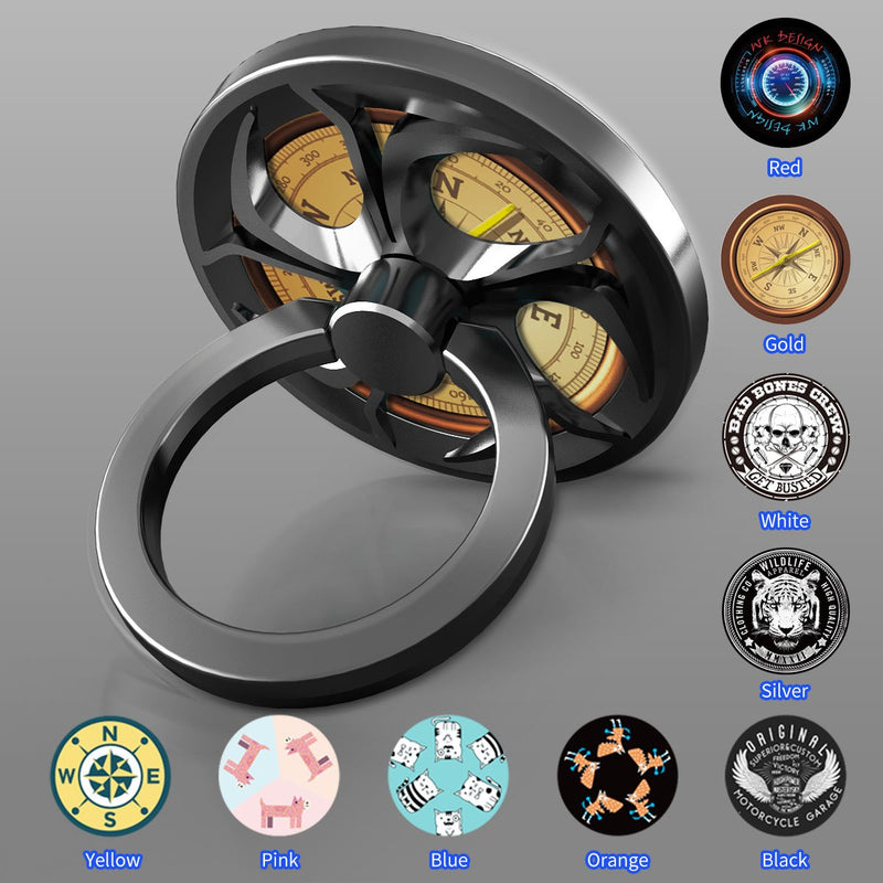[Australia - AusPower] - Anti-Anxiety Finger Ring Stand, ebulous 360° Rotation Spinner Mobile Cell Phone Ring Stand Holder with Grip Kickstand Universal [Washable/Reusable] for iPhone/iPad/Samsung Note/Tablets etc (Gold)… Gold 