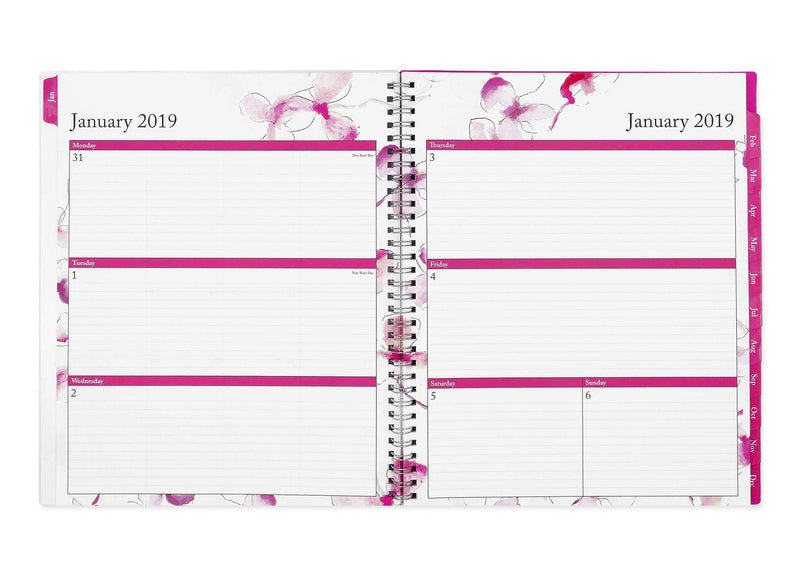 [Australia - AusPower] - Blue Sky 2019 Weekly & Monthly Planner, Flexible Cover, Twin-Wire Binding, 8.5" x 11", Orchid 8.5" x 11" Old Version 
