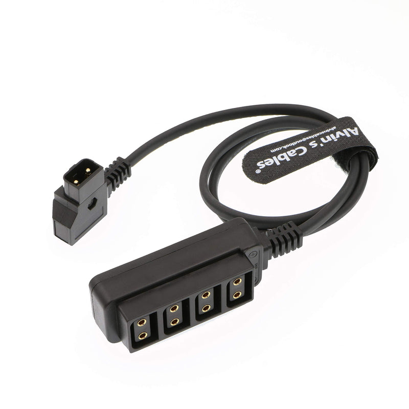 [Australia - AusPower] - Alvin's Cables D-tap Splitter Cable D-tap Male to 4 Port Dtap Female Power Adapter for V-Mount Camera Battery P-tap Power Hub 70cm| 27.6inches 70cm/27.6in 1 to 4 