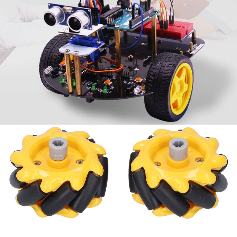[Australia - AusPower] - Fafeicy Mecanum Wheel, 48mm Omni-Directional Wheel Smart Robot Car Parts Accessories(2 Pair) 