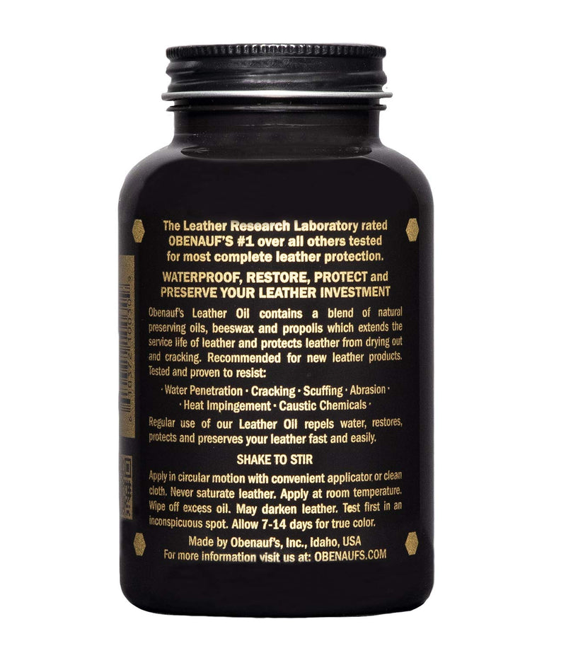 [Australia - AusPower] - Obenauf's Leather Oil Conditions Restores Preserves Dry Leather (8oz with Applicator) 8 Fluid-oz 