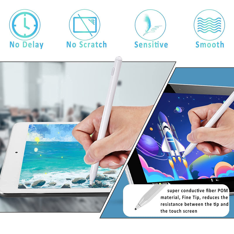 [Australia - AusPower] - Stylus Pen for Touch Screen Pencil: Active Stylus Pens Compatible forApple/iPhone/Ipad Pro/Mini/Air/Android/Microsoft/Surface and Other Touch Screens-Fine Point Digital Capacitive Drawing Pencil 
