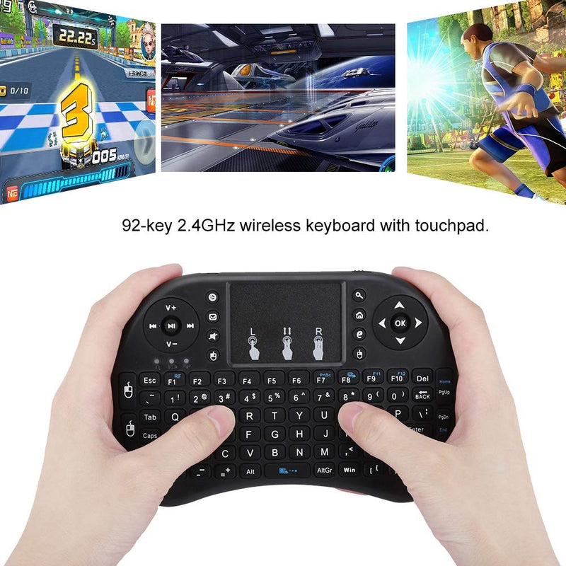 [Australia - AusPower] - USB Mini Wireless Touch Keyboard, Portable Multifunction Wireless Keyboard with Touchpad Fit for Home Multimedia Compatible with Smart TV/TV Box/Win,Mac OS System 