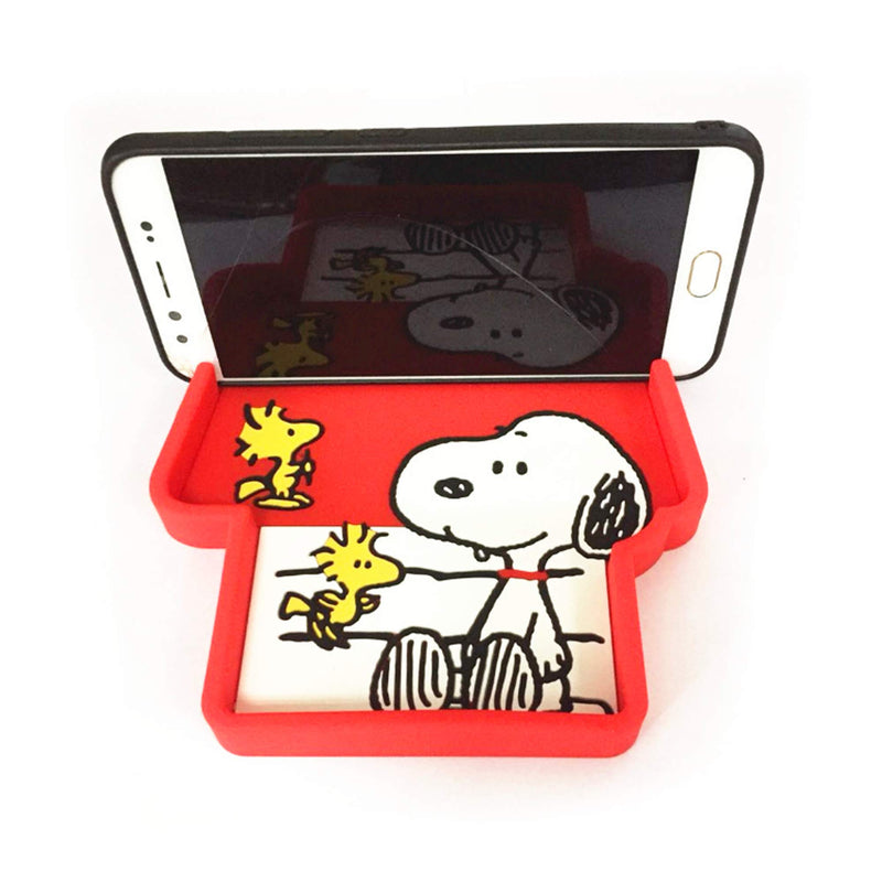 [Australia - AusPower] - Finex One Piece Snoopy and Woodstocks House Shape Car Dashboard Multi-use Anti-Slip Mat for Cell Phone Stand Sunglasses Keys Coins Pen Parking Ticket Small Gadgets Red (1 Piece Snoopy Silicone Mat) 