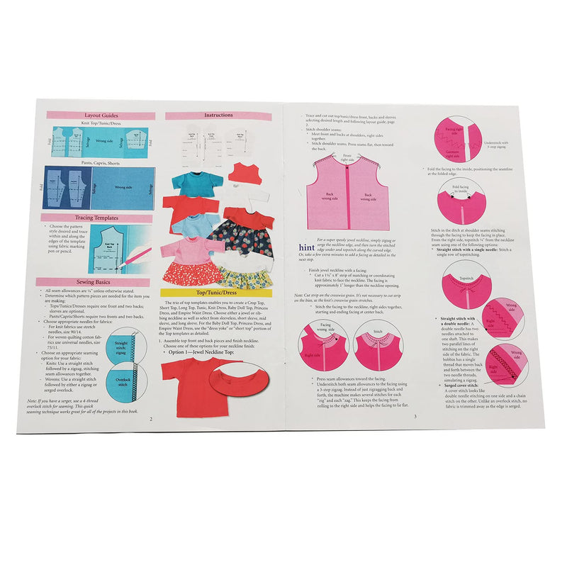 [Australia - AusPower] - YICBOR Quilting Rulers and Templates, Quick-Trace Doll Fashions Templates Wardrobe Basic Using Five Durable Plastic Template Patterns(1Set=5pcs) 