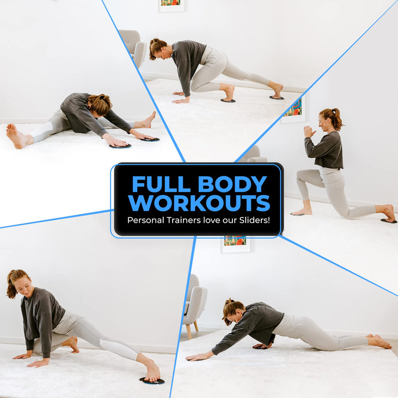 [Australia - AusPower] - Iron Core Fitness 2 x Dual Sided Gliding Discs Core Sliders Ultimate Core Ab Fitness Trainer. Gym, Home Abdominal & Total Body Workout Equipment for use on All Surfaces. Aqua Blue 