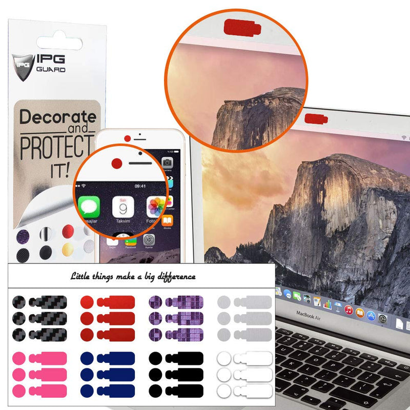 [Australia - AusPower] - IPG For Webcam Camera Cover 48 Vinyl Decorative Removable Reusable Decals Stickers Protects Your Privacy Stops Webcam Spying Fits Smartphone Laptops MacBook’s PCs Tablets Smart TVs, Smart Home Devices 