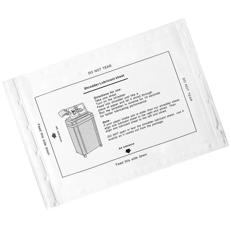 [Australia - AusPower] - 20 Pack Paper Shredder Lubricant Sheets, Paper Shredder Sharpening & Lubricating Sheets 