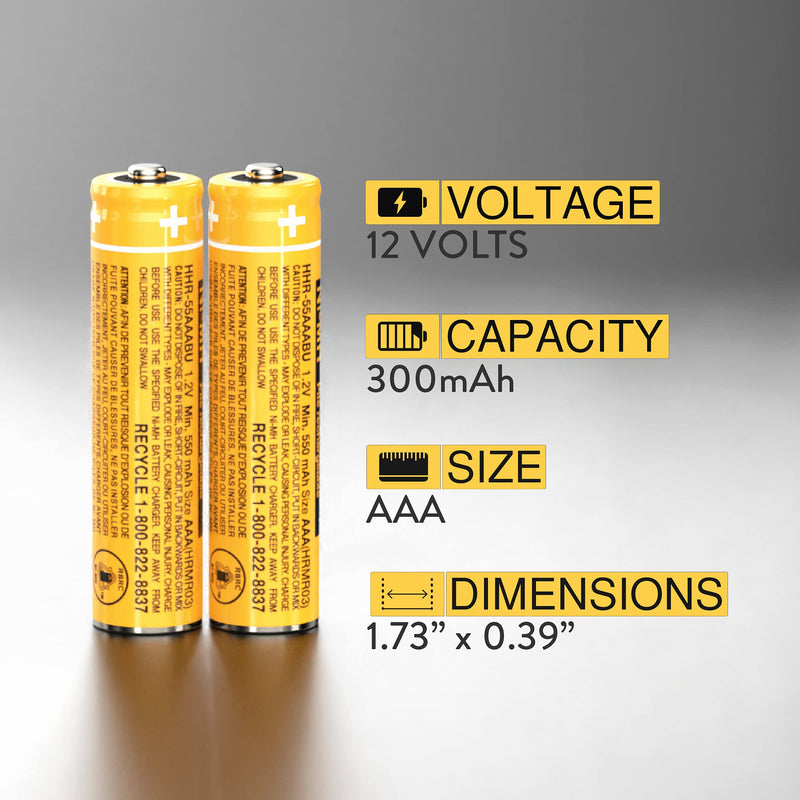 [Australia - AusPower] - Cerepros 2-Pack HHR-55AAABU Battery Packs for Panasonic Cordless Phone HHR-4DPA/4B 