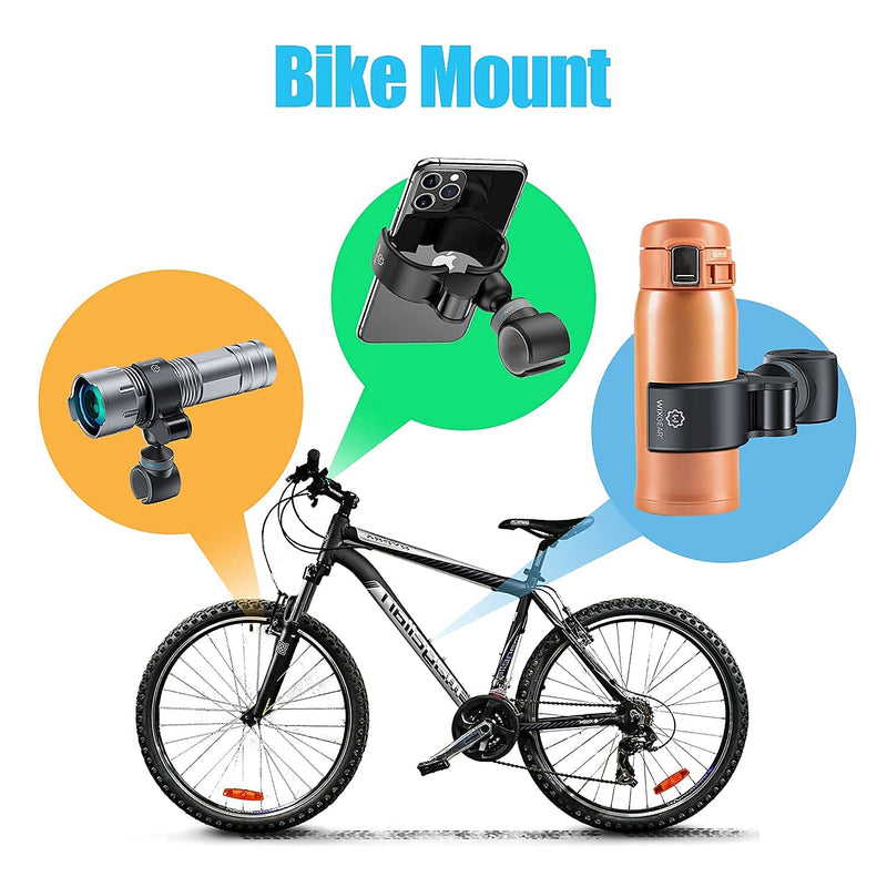 [Australia - AusPower] - WixGear All in One Multifunctional Phone Mount Pole Mount Bike Mount, Desk Mount, Shelf Mount, Air Vent Mount, Driver Mount, Headrest Mount, Stroller Mount, Desk Mount Simple One Mount for Everywhere 