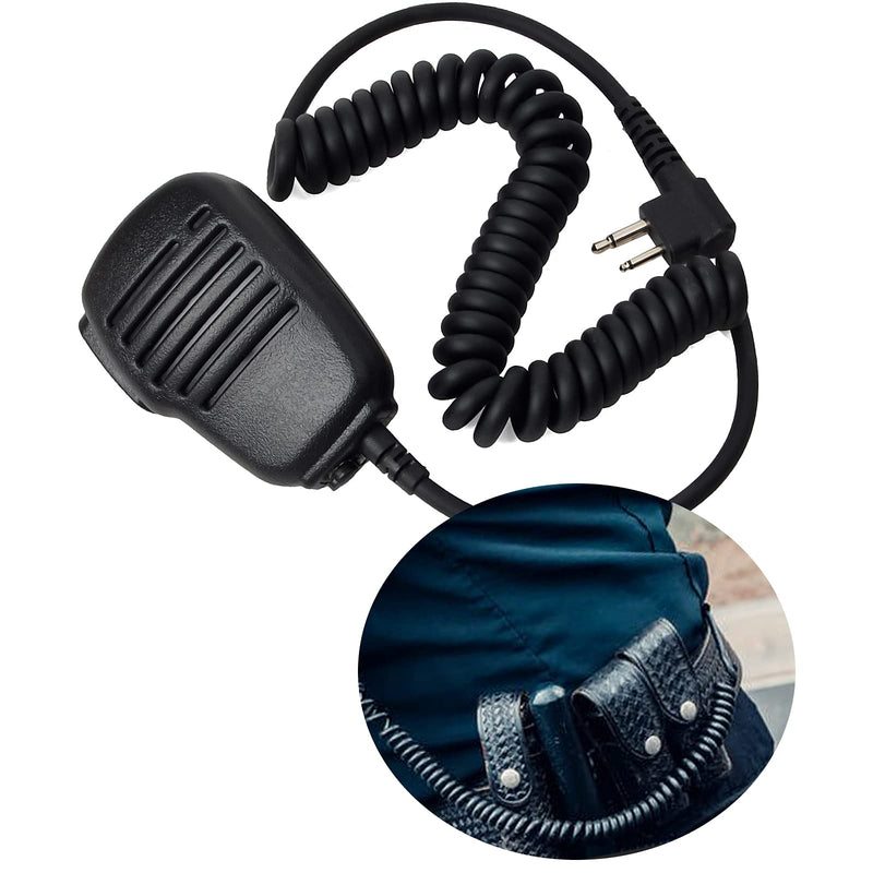 [Australia - AusPower] - HYS Handheld Speaker Mic with Reinforced Cable Water-Resistant (IP 54) Shoulder Microphone for BPR40 CP200D CP200 CP200XLS RDU4100 RDU4160D RMU2040 RMU2080D RMU2080 CLS DTR RDU Motorola Radios 