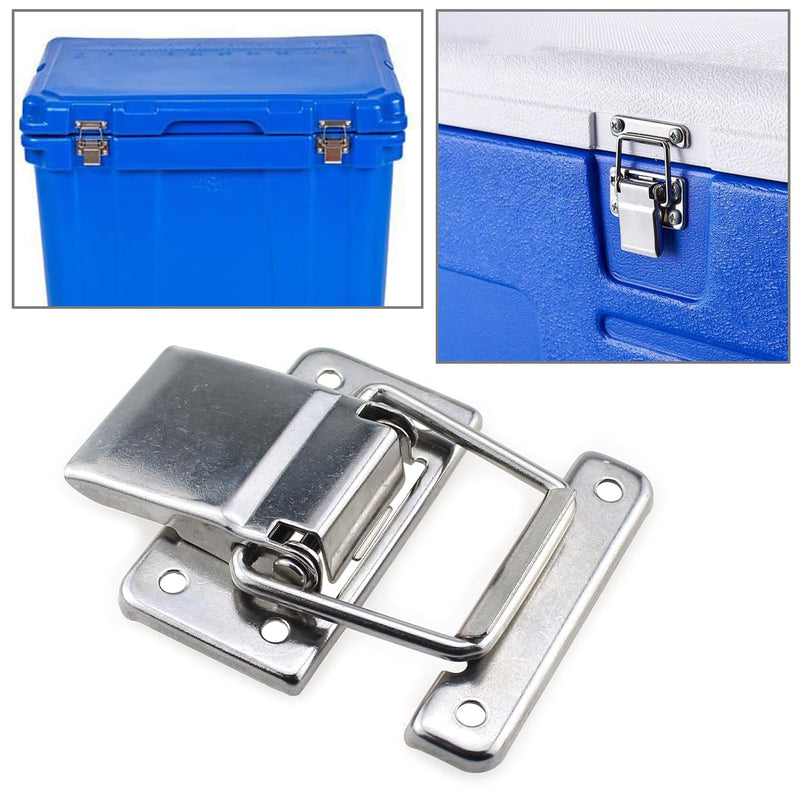 [Australia - AusPower] - LUORNG 2PCS Suitcase Box Cabinet Tool Cabinet Box Latch Lock Spring Loaded Toggle Latch Stainless Steel Hasp Box Door Latch for Insulated Box Fishing Box Tool Box and Luggage 
