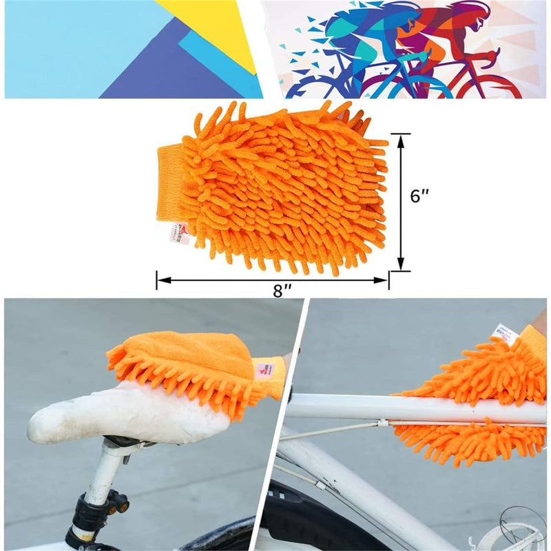 [Australia - AusPower] - focopot Bike Cleaning Kit (9pcs), Including Chain Cleaner for Cycling ,Bicycle Clean Brush Tools for Mountain/MT/Road/BMX Bike 