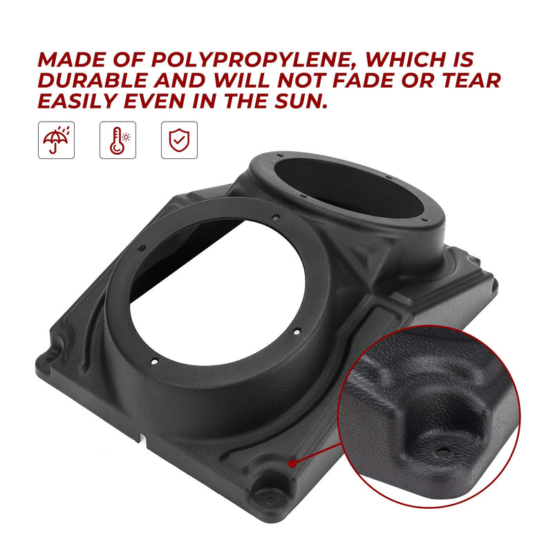[Australia - AusPower] - UTV Speaker Pod Enclosure, Kemimoto Universal 6.5" Speaker Systems Hard Roof Accessories Compatible with Polaris RZR, Can Am X3, Cart, UTV 