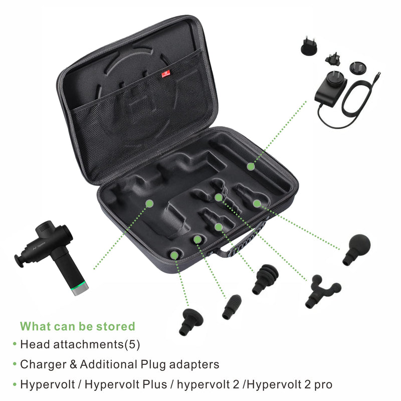 [Australia - AusPower] - Case for Hypervolt 2 Pro /Hypervolt 2, Waterproof Shock Resistant Carrying Case for Hyperice Hypervolt 2 Pro Massage Device Black L 