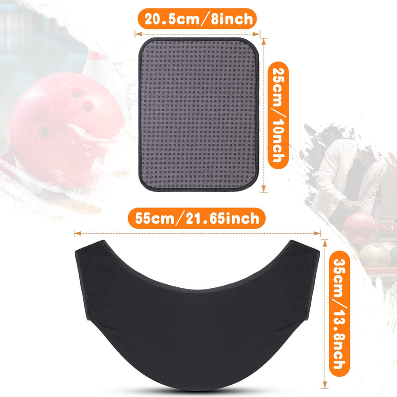 [Australia - AusPower] - Zhanmai Bowling Ball Polisher and 2 Pieces Shammy Bowling Towel 10 x 8 Inches, Bowling Ball Cleaner See Saw Bowling Towel Black Microfiber Bowling Polisher Easy Grip Bowling Rag Bowling Accessories 