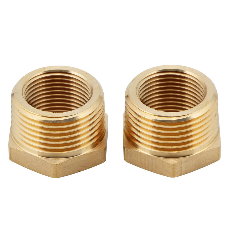 [Australia - AusPower] - U.S. Solid 2pcs Brass Reducer Hex Bushing Brass Threaded Pipe Fitting (1" NPT Male x 3/4" NPT Female) 1" NPT Male x 3/4" NPT Female 