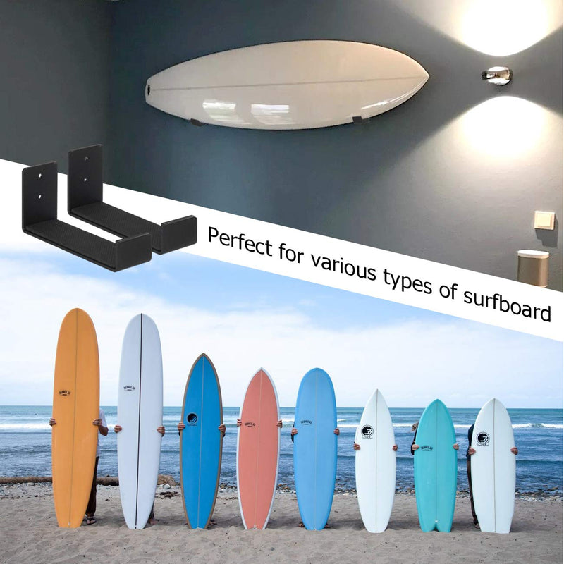 [Australia - AusPower] - Mind and Action Solid Aluminum Surfboard Wall Rack, Snowboard Display Mount,Short Board & Long Board Storage 