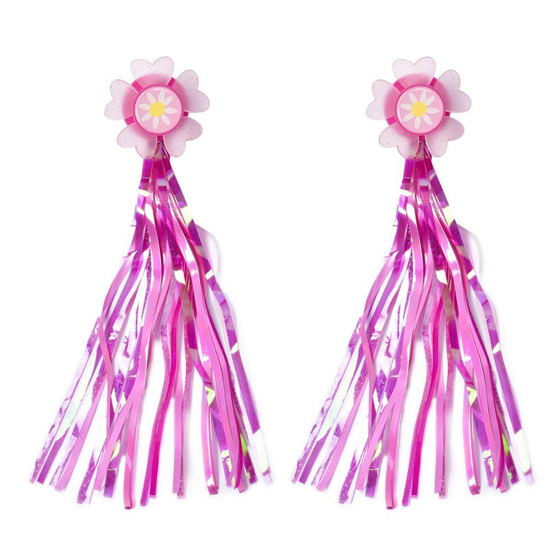 [Australia - AusPower] - Kids Bike Horn, Children Bicycle Bell with 2 Pack Bike Handle Streamers Bike Accessories for Girls or Boys (Pink) 