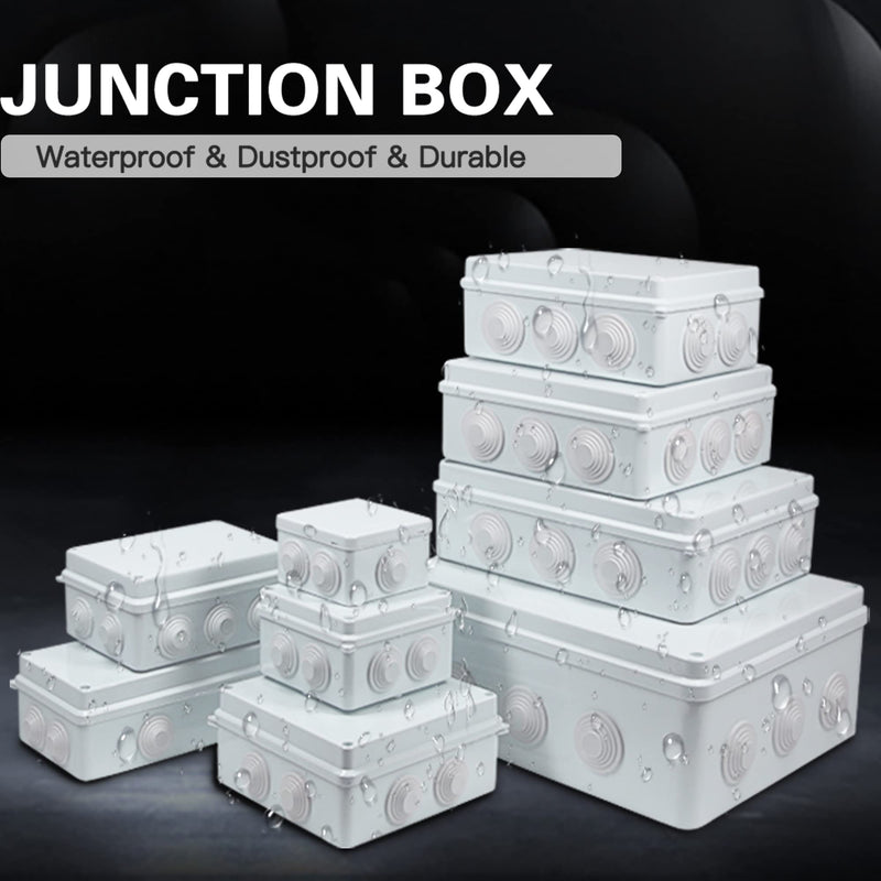 [Australia - AusPower] - Sunnyglade IP55 ABS Plastic Waterproof Dustproof Junction Box Universal Durable Electrical Project Enclosure(3.4"x3.4"x2") 3.4"x3.4"x2" 