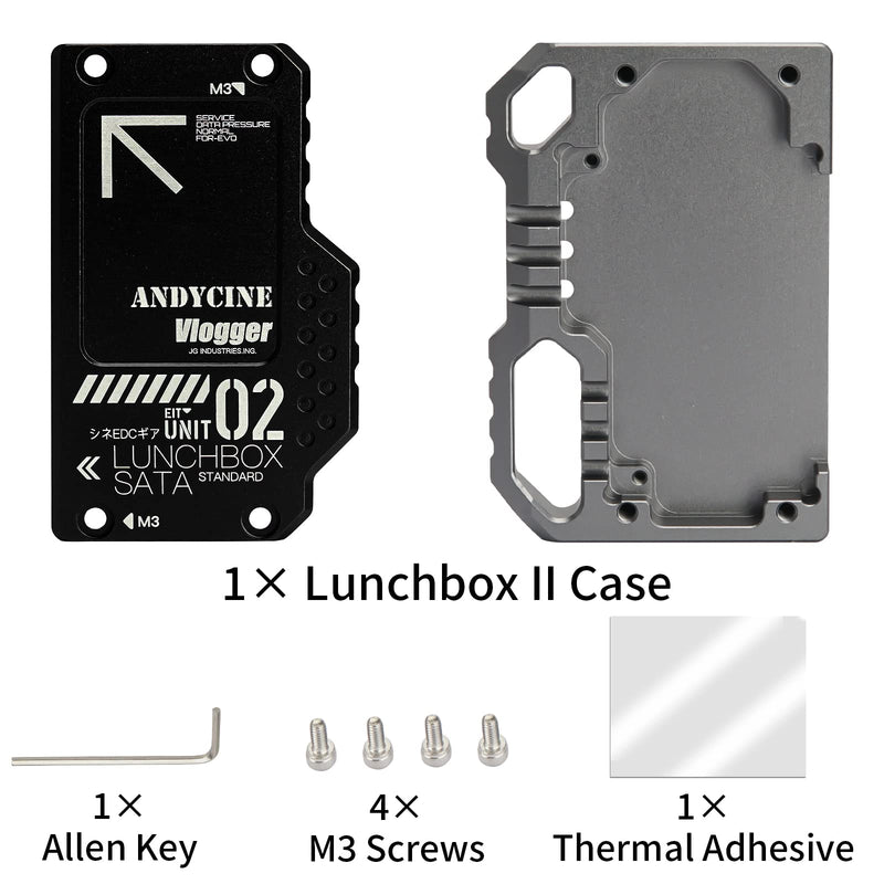 [Australia - AusPower] - ANDYCINE Luchbox II SSD Case DIY SSD for Atomos Ninja V V+ Compatible for Samsung 860/870 EVO QVO Series SSD(Black Color) 