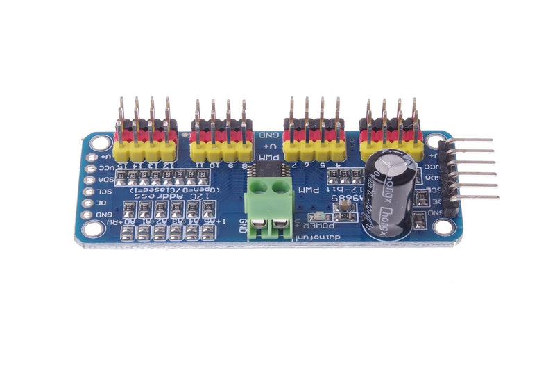 [Australia - AusPower] - SMAKN 16 Channel PWM/Servo Driver IIC interface-PCA9685 for arduino or Raspberry pi shield module servo shield 